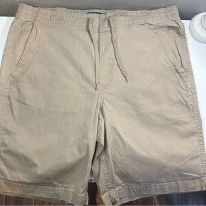 Aeropostale Men's Drawstring Chino Shorts - Beige